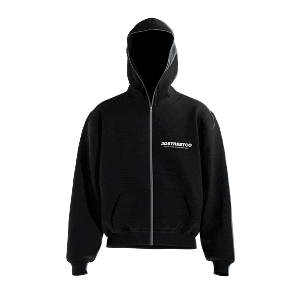 3D Zip Up Hoodie Mockup Versatile Design and Animation 3DStreetCo