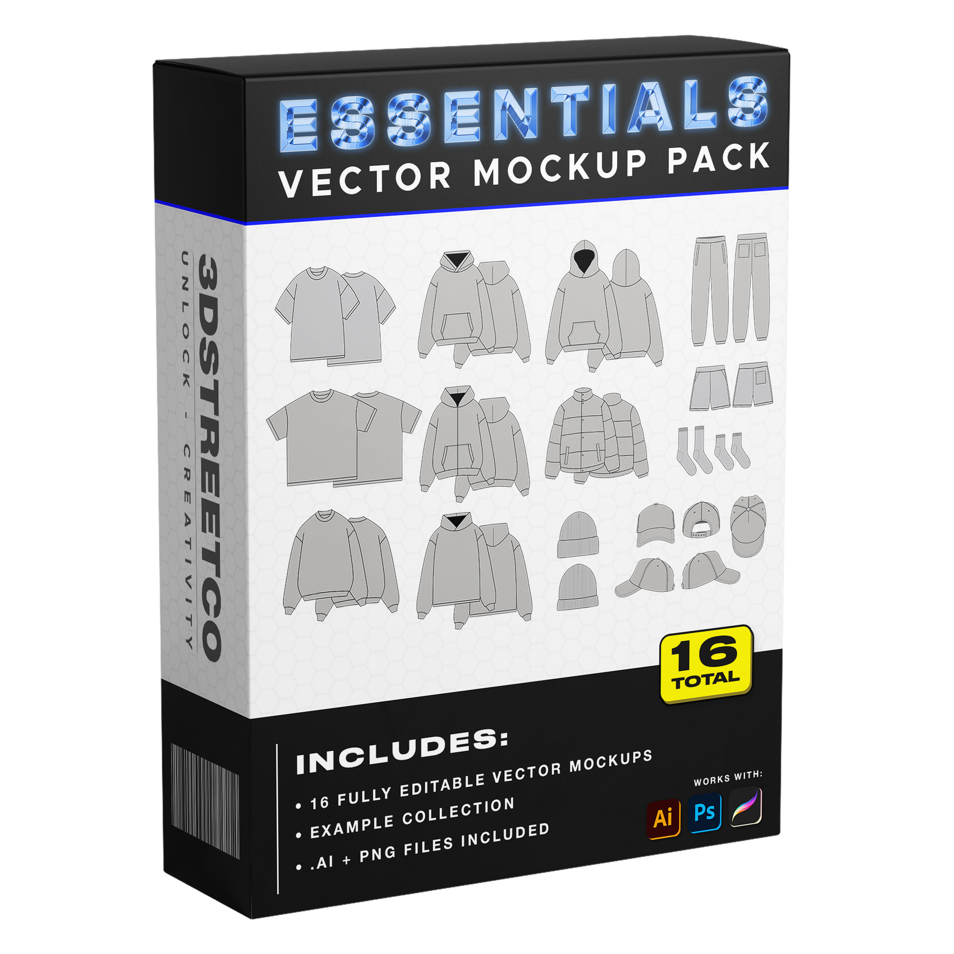 3DStreetCo – High-Quality Digital Mockups & Tech Pack Templates