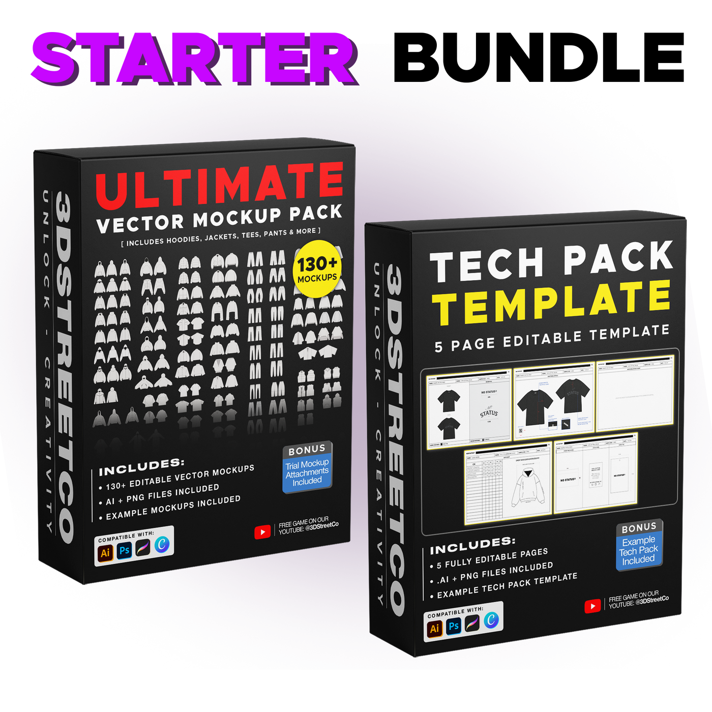 Starter Bundle: Vector Mockups & Tech Pack