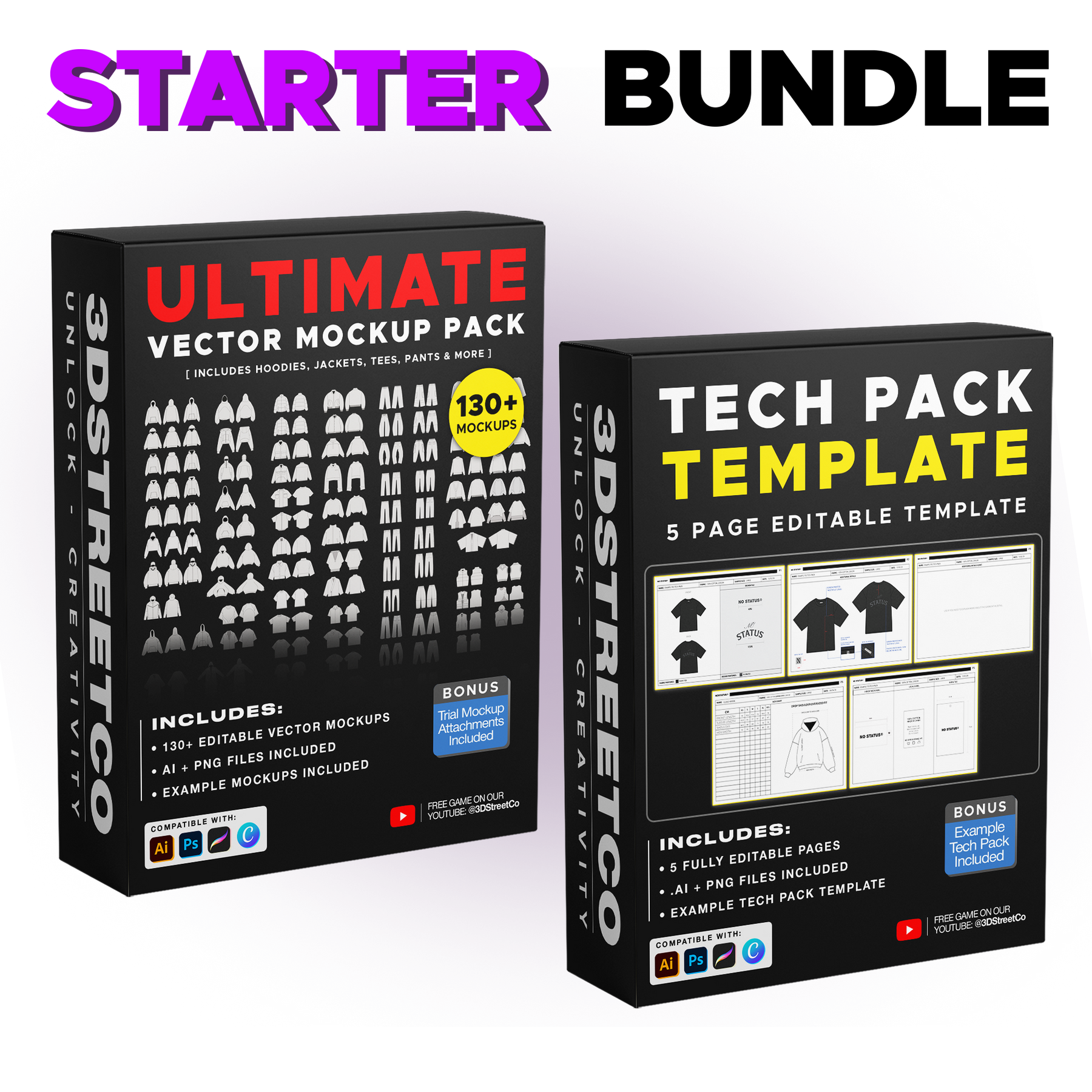 Starter Bundle: Vector Mockups & Tech Pack