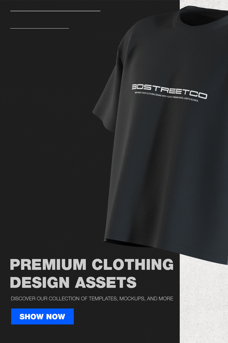 3DStreetCo – High-Quality Digital Mockups & Tech Pack Templates