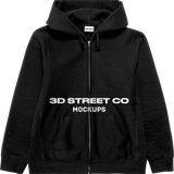 Zip-Up Hoodie Mockup