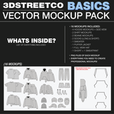 Basics Vector Mockup Pack - 3DStreetCo