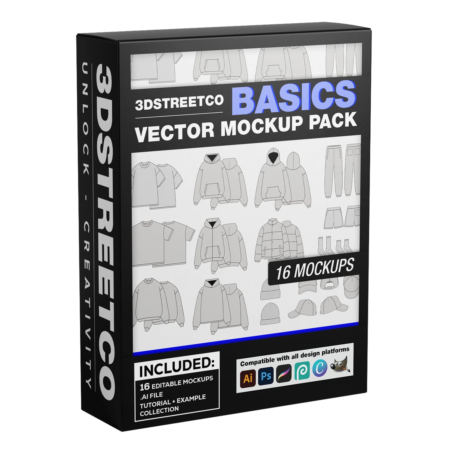 3DStreetCo – High-Quality Digital Mockups & Tech Pack Templates