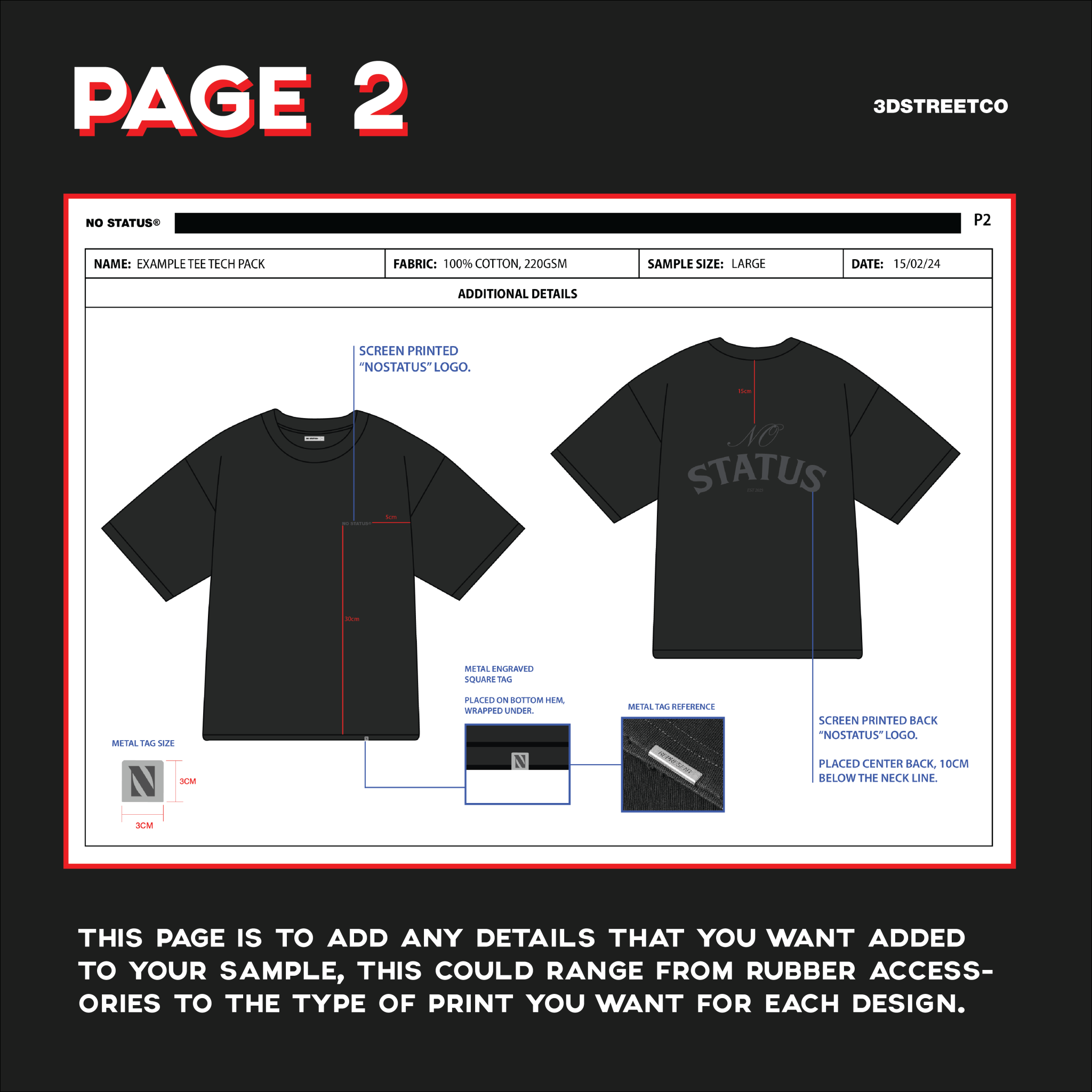 Starter Vector Mockup & Tech Pack Bundle | All‑in‑One – 3DStreetCo