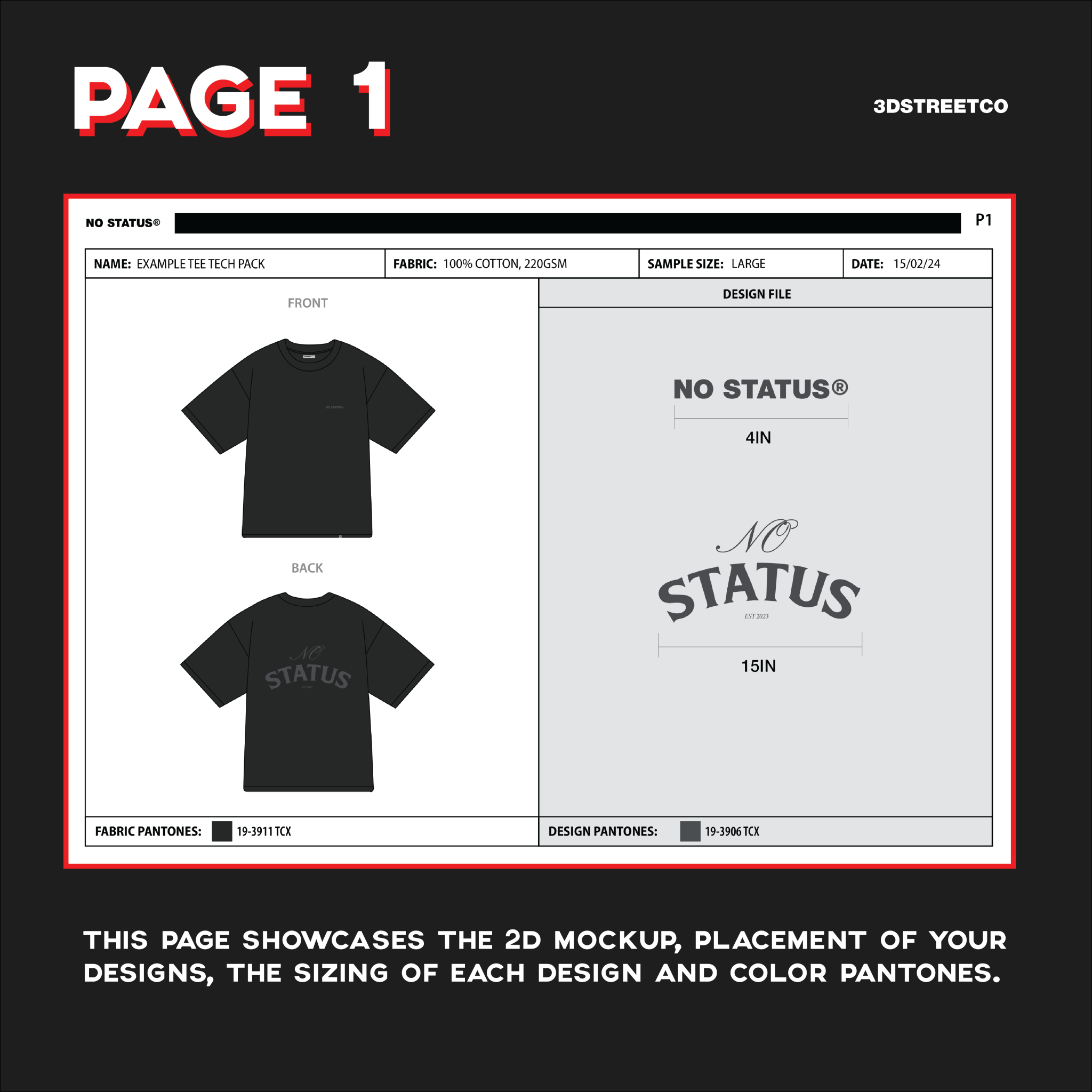 Starter Vector Mockup & Tech Pack Bundle | All‑in‑One – 3DStreetCo