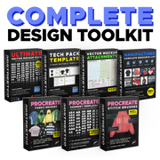 Complete 3DStreetCo design bundle with vector mockups, tech packs, manufacturer contacts and Procreate assets.