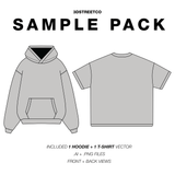 Free Hoodie & T-Shirt Vector Mockup Sample Pack - 3DStreetCo