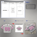 Tech pack labels and tags page with neck label, legal label and hang tag templates, plus compatible design apps.