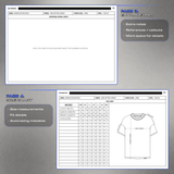 Tech pack extra details and size chart pages for garment measurements, fit notes, references and production accuracy.