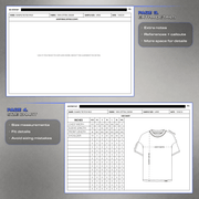 Tech pack extra details and size chart pages for garment measurements, fit notes, references and production accuracy.