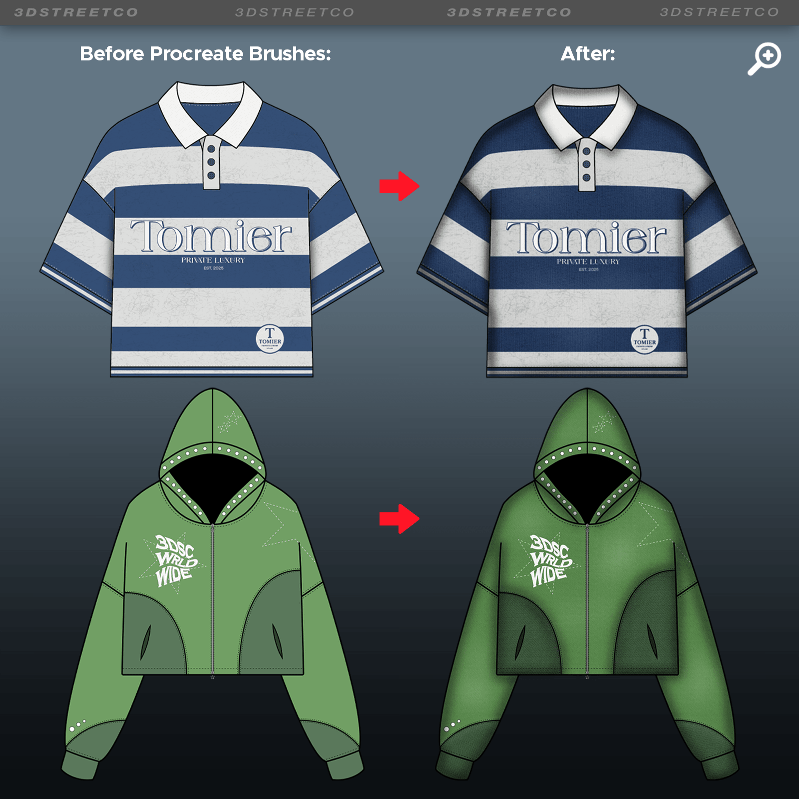 Procreate Complete Clothing Design Bundle - 3DStreetCo