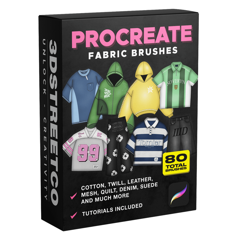 Procreate Fabric Brushes - 3DStreetCo