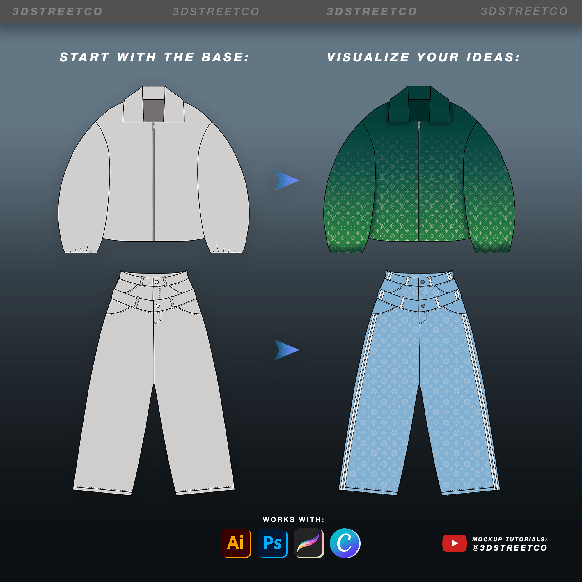 Procreate Garment Templates - 3DStreetCo
