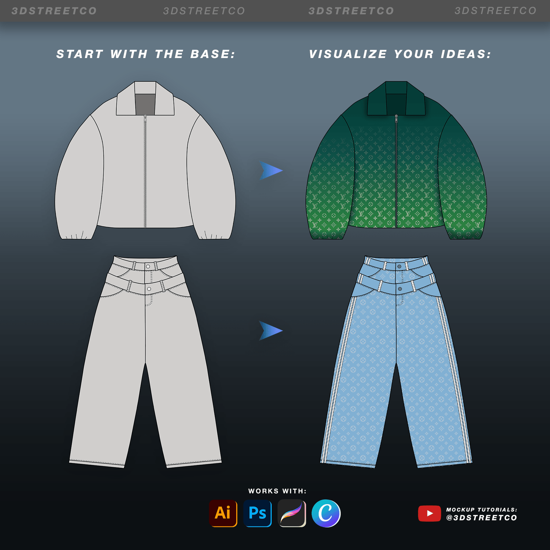 Procreate Garment Templates - 3DStreetCo