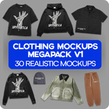 Realistic Clothing Mockup MEGAPACK V1 - 3DStreetCo