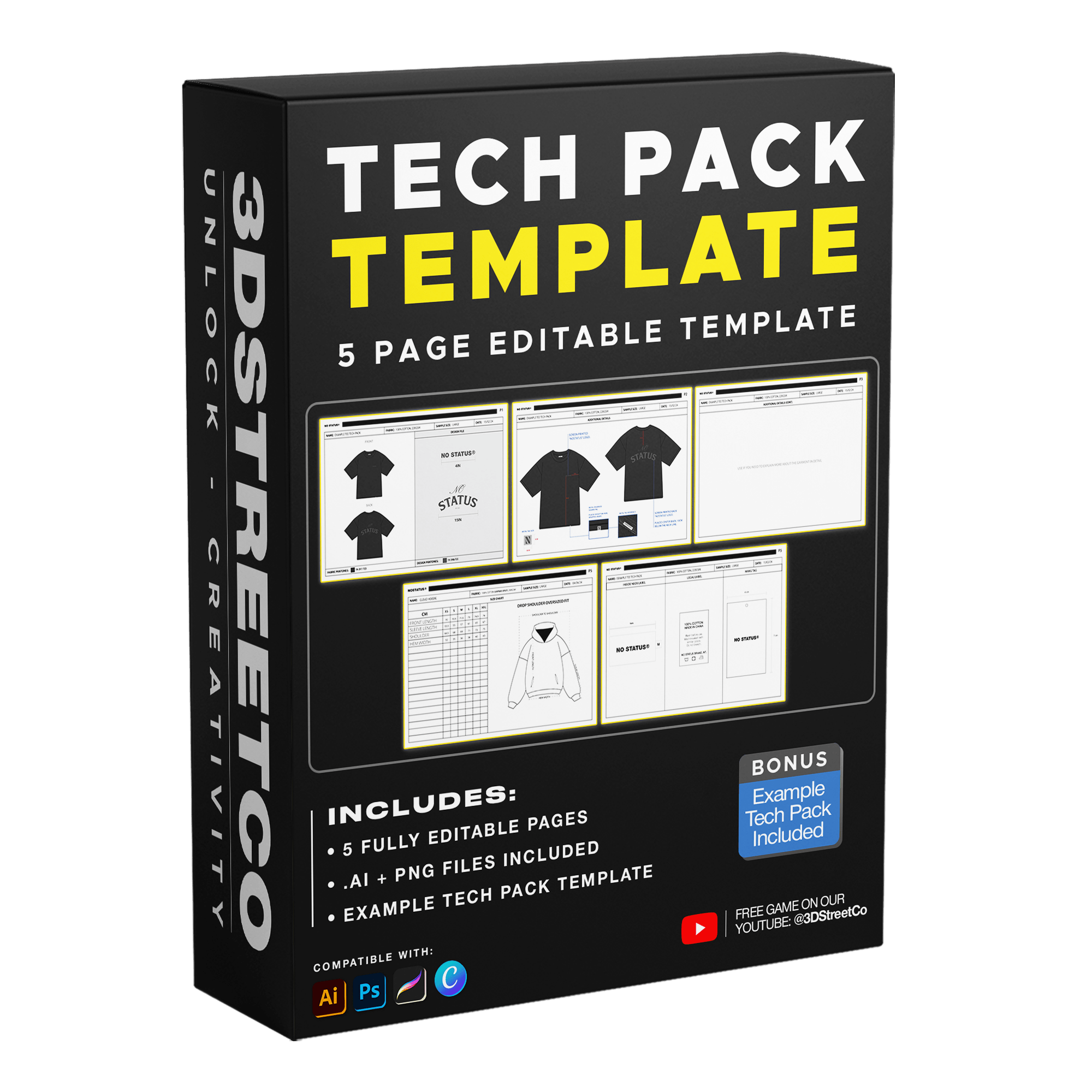 Tech Pack Template - 3DStreetCo