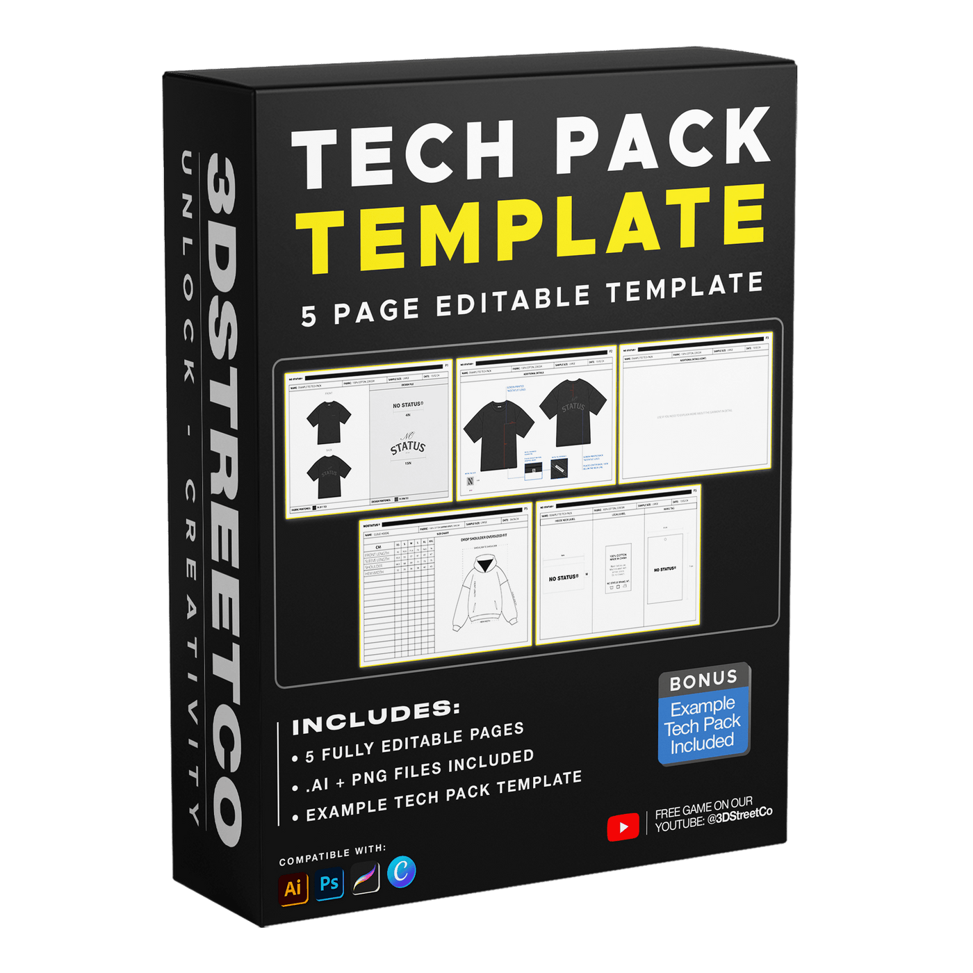 Tech Pack Template - 3DStreetCo
