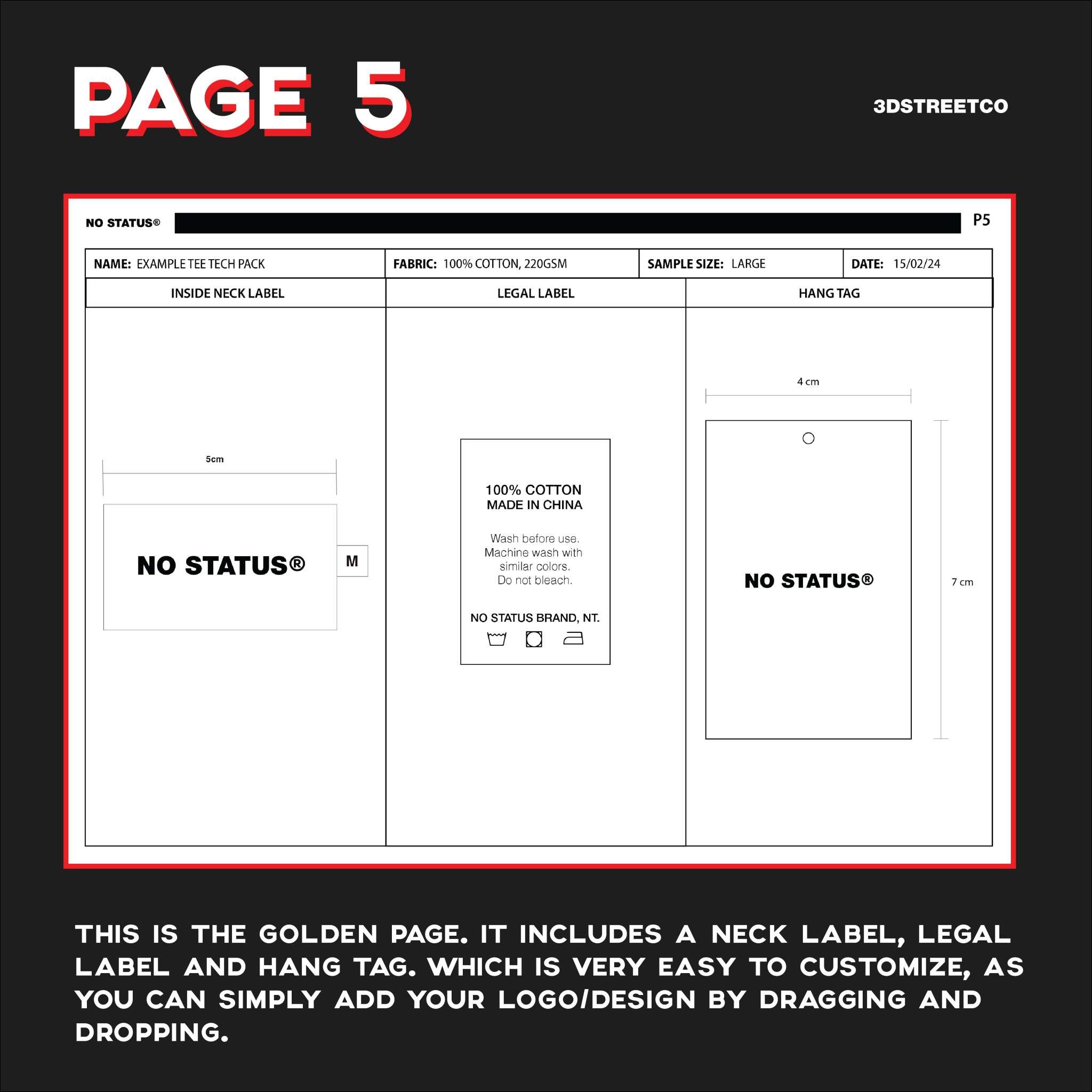 Tech Pack Template - 3DStreetCo