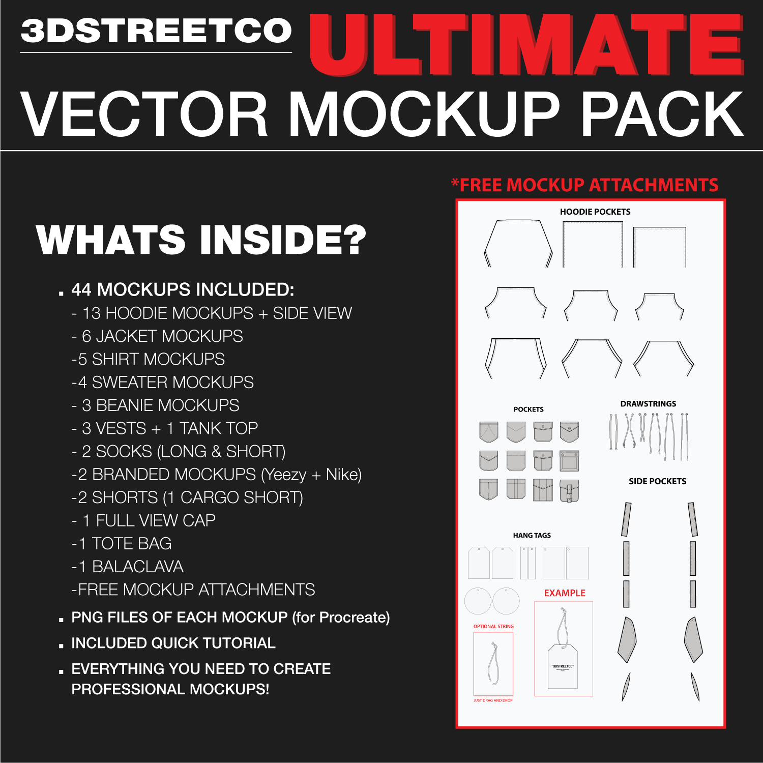 Ultimate Vector Mockup Pack - 3DStreetCo