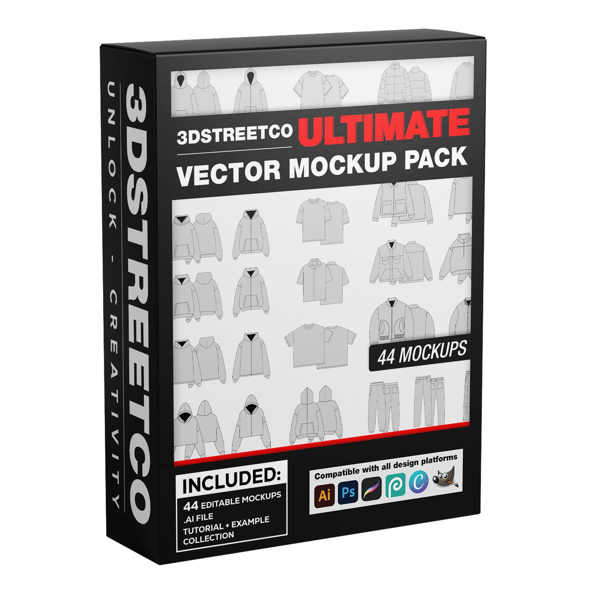 Ultimate Vector Mockup Pack - 3DStreetCo